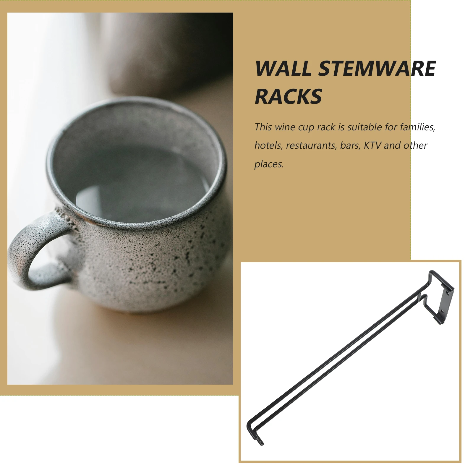 

1pc Hanging Wine Glass Rack Iron Red Wine Cup Display Shelf Goblet Holder Under Cabinet Upside Down Stemware Organizer Bar Glass