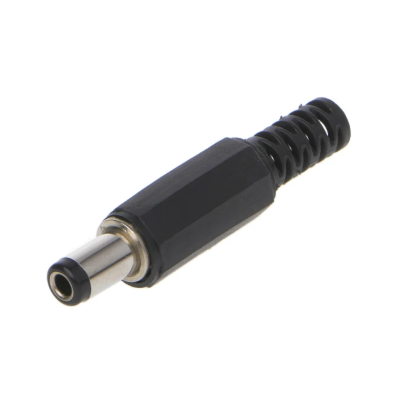 Escam 10 Pcs 5.5X2.5 Mm 5.5X2.1 Mm Man Dc In-Line Plug Socket Jack Connector adapter Plastic Cover