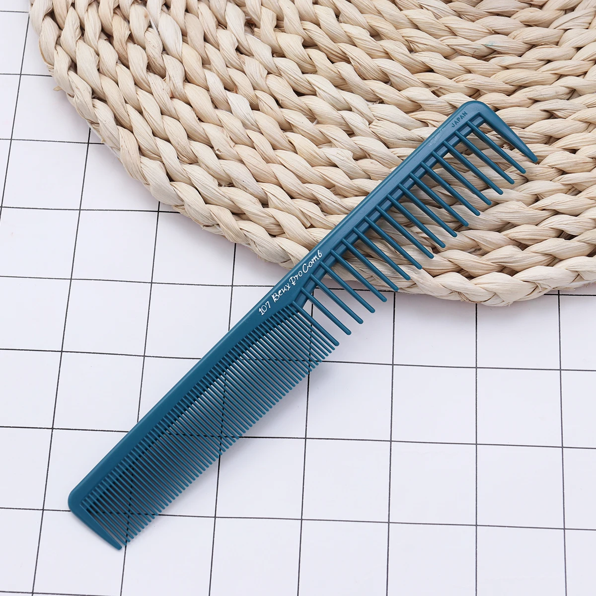 

Unbreakable Hair Durable Teeth Straight Curly Professional Blue Barber Salon Haircut Comb Barber Comb Haircut Combs