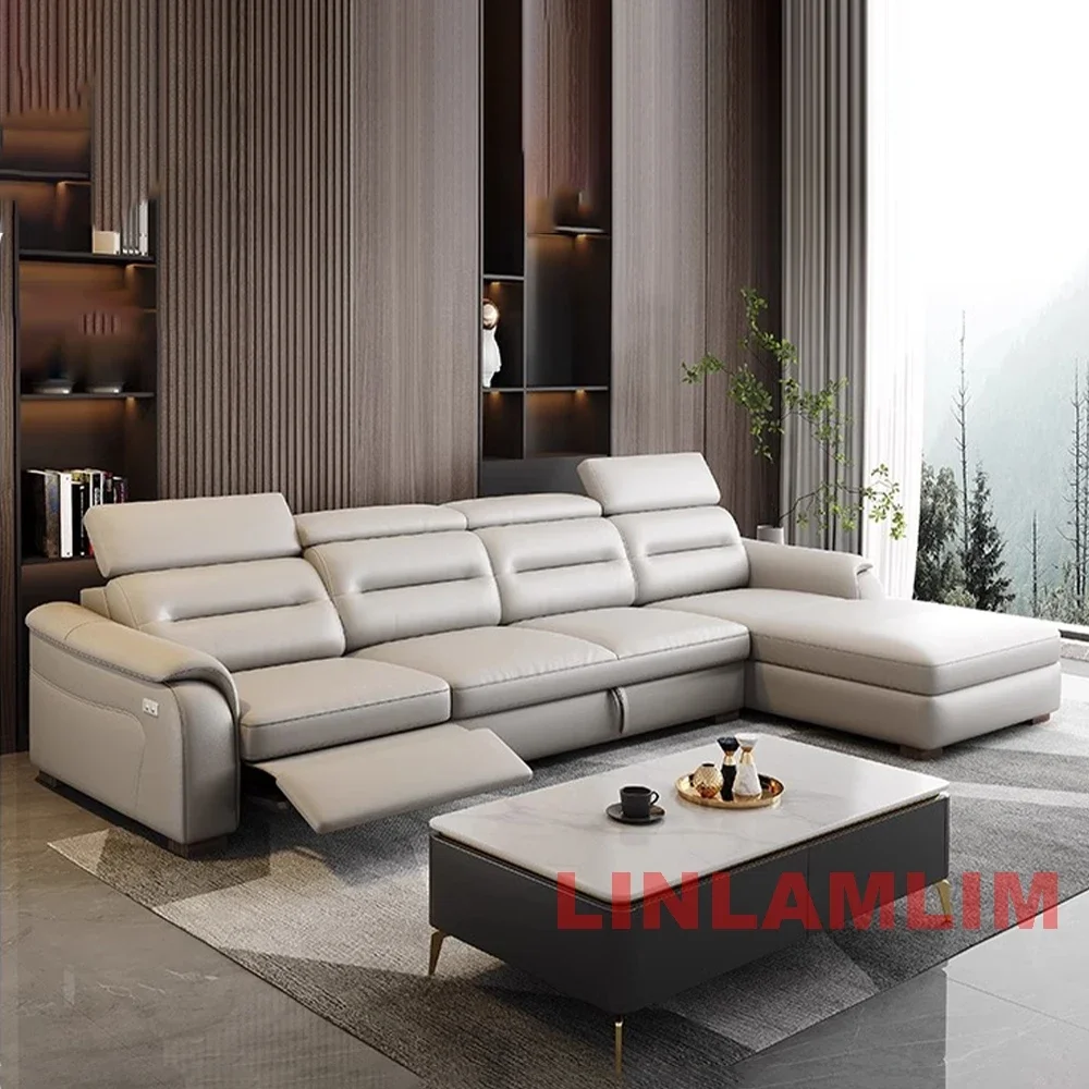 MINGDIBAO Multifunctional Convertible Sofa Bed With Eletric Recliner, Folding Sofa Cama With Power Reclining Seats & Storage Box
