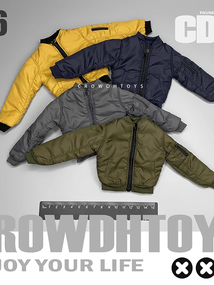 CROWDHTOYS 1/6 Man Soldier Short Jacket Coat Toys Flight Attendant Clothes Accessory For 12inch Action Figure Body Decoration