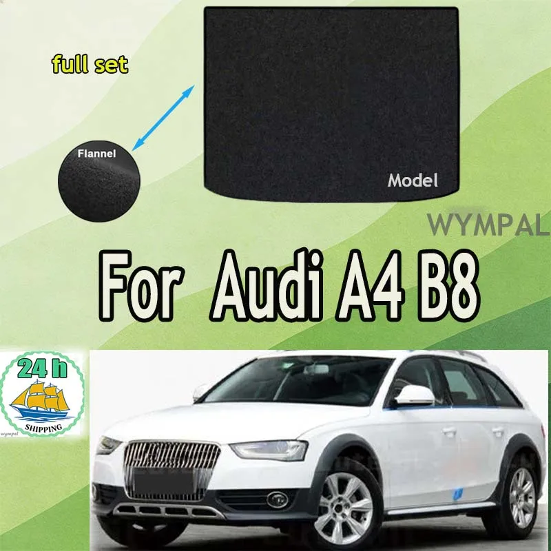 

TREADFIT Car Trunk Mat For Audi A4 B8 2010-2014 Cargo Liner Pads Accessories black