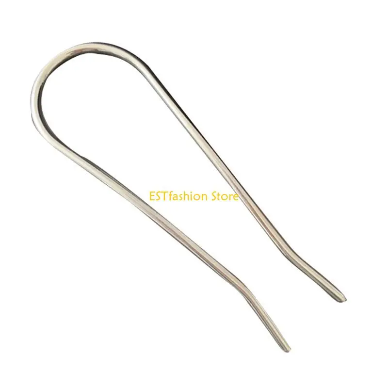 

Y5GC Простые универсальные металлические золотые палочки для волос Головной убор Модный тренд U-образная большая шпилька для для