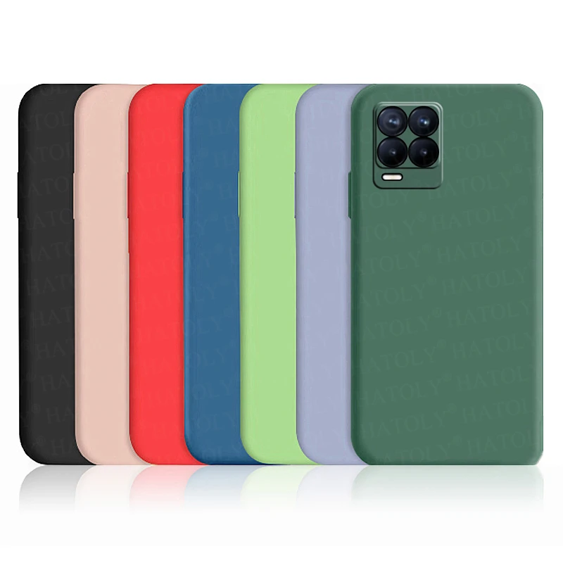 For Oppo Realme 8 Pro Case Realme 8 8S 8i 8 Pro 5G Liquid Silicone Soft TPU Shockproof Bumper Phone Back Cover Realme 8 Pro Case