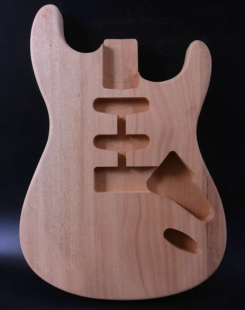 Yinfente Electric Guitar Body SSH Pickup Solid Wood Guitar Project Unfinished Bolt on Heel Undrill DIY Luthier Use Good Quality