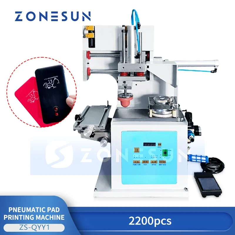 Zonesun Date Number Logo Pad Printer Printing Machine Pneumatic Precision Pad Printing Equipment ZS-QYY1