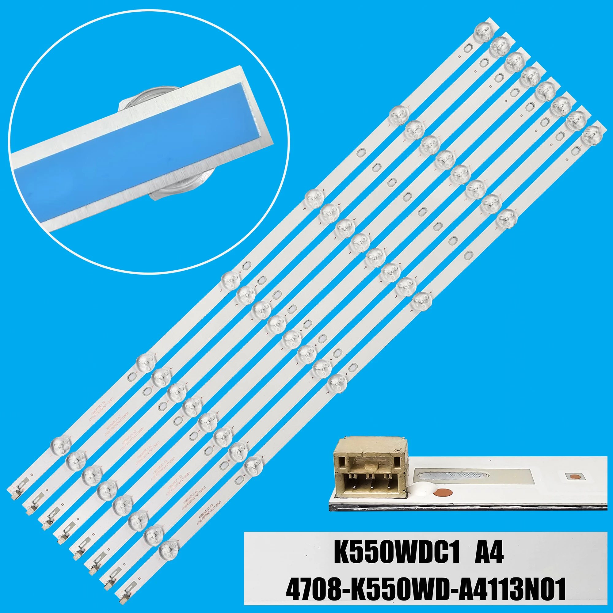 LED Backlight Strip for K550WDC1 A4 4708-K55WDC-A4113N01 55LF621C21 55LF621U21 K550WDCRA-UK350A7