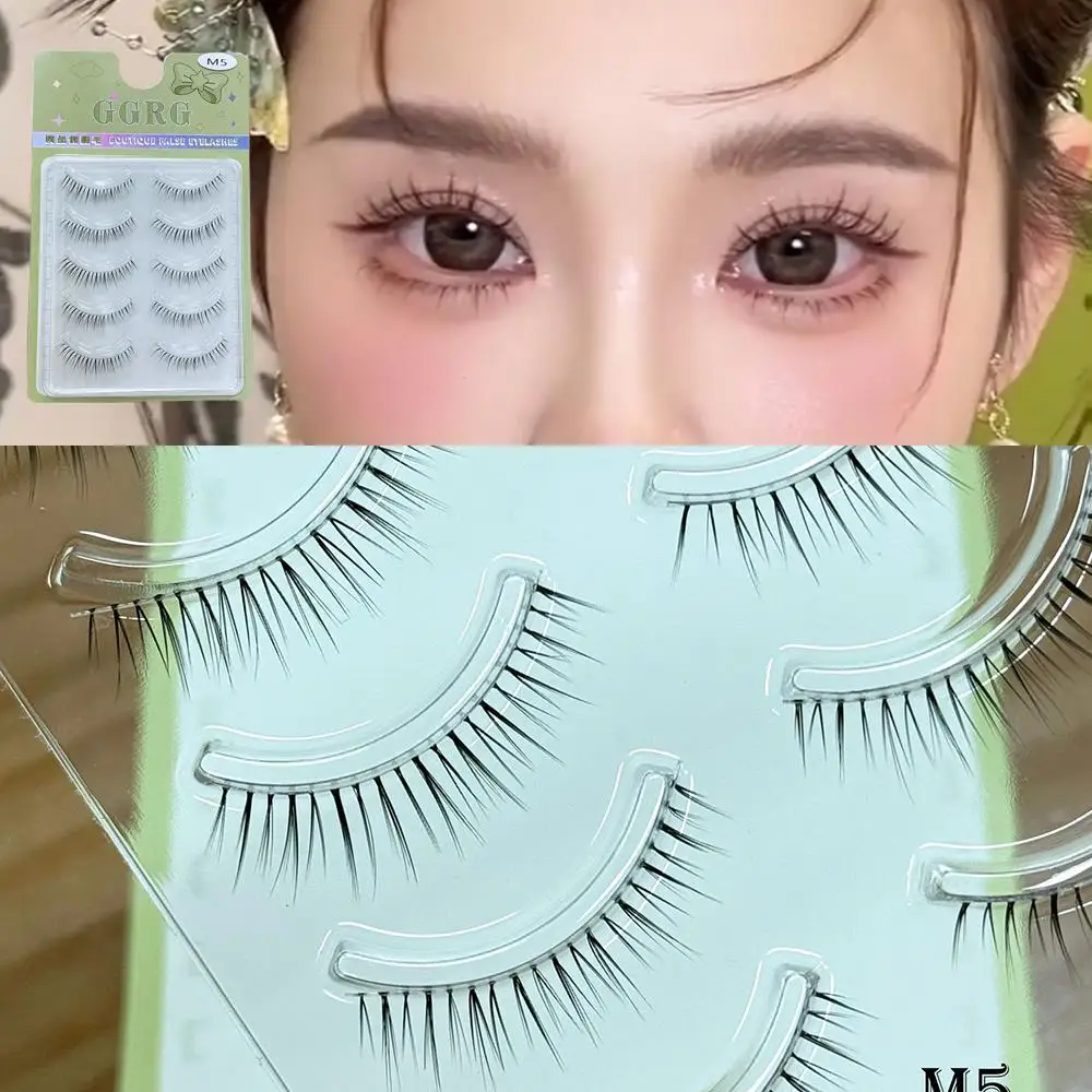 Transparent Steam 3D Lash Extension False Eyelashes Korean Eye Makeup  Manga Eyelashes Full Strip Wispy Mink Fake Lashes