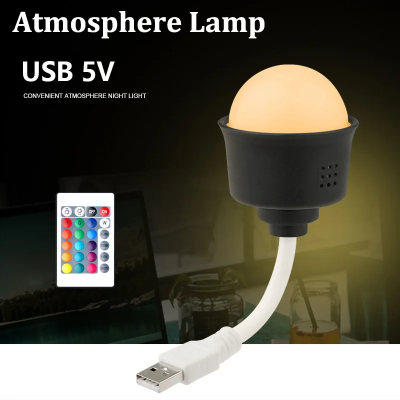 

Ночник с USB-разъемом, лампа с дистанционным управлением, Женская атмосфера, декор для спальни, прикроватная лампа для рождественской вечеринки, украшение, праздничные подарки