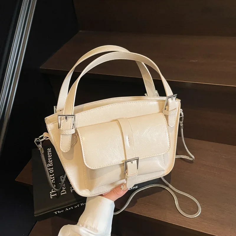 

2025 Spring Retro Luxury Chain Bag - Women's Euro-American Style Commuter Messenger