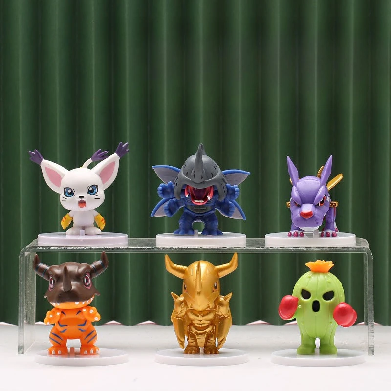 

Digital Monster 6-piece Handmade Monster Cake Baking Decoration Car Model Desktop Anime Y2k Fashion Toys Anime Cartoon Frind