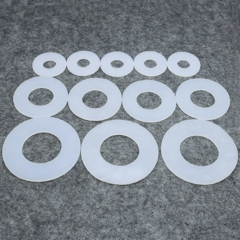 Silicone Rubber Gasket Round Flat Sealing Water Pipe Screw Flange Washer High Temperature Resistant Soft Waterproof Seal O Ring