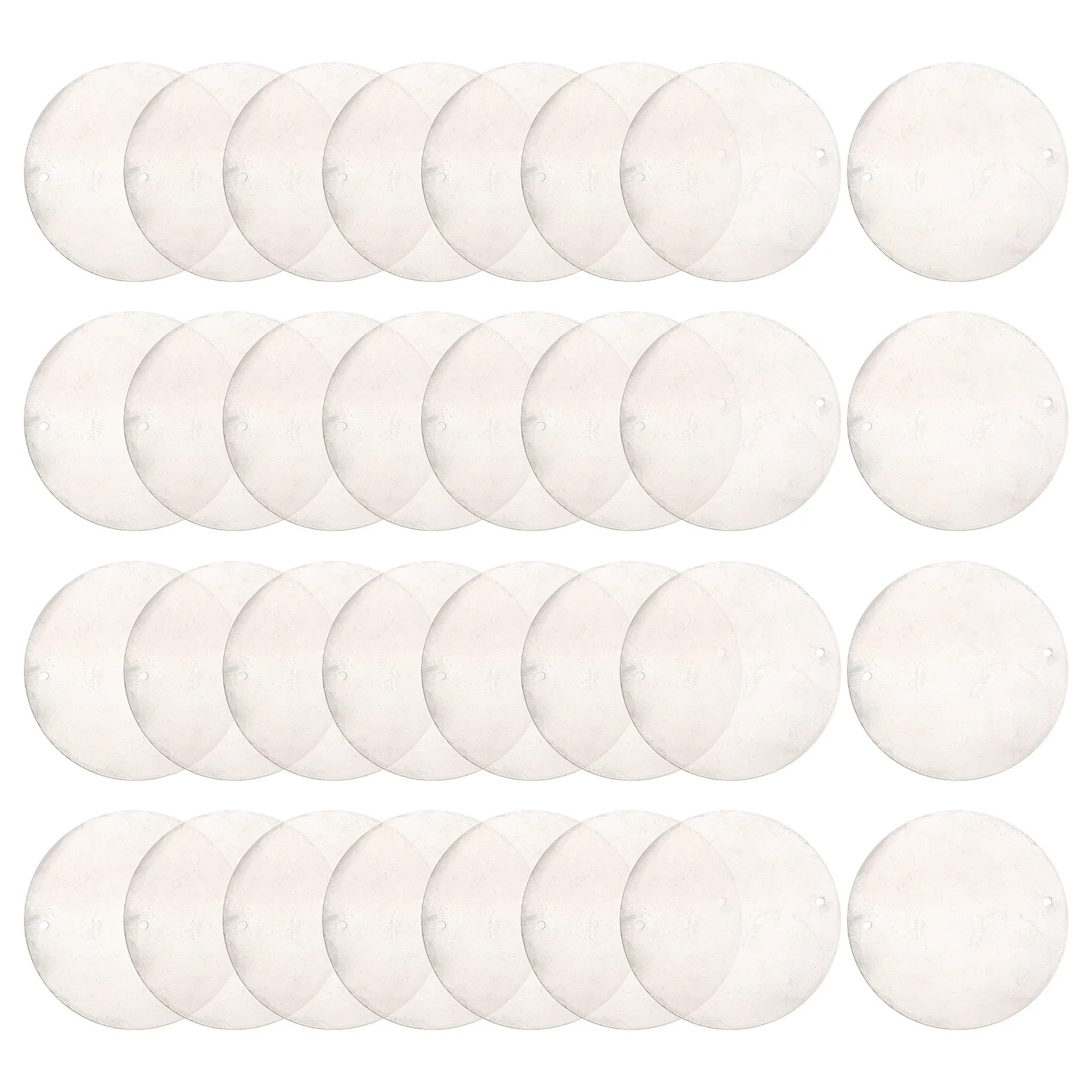 

50Pcs Round Natural Shells Hanging Pendants 2-Hole DIY Crafts Wind Chimes Jewelry Making Flat Shells Sea Shell Discs
