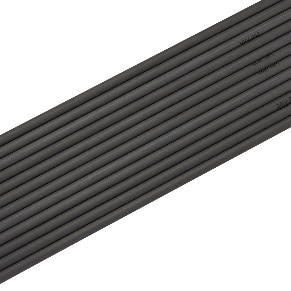 Fotografia 5: 12/24 pçs eixo de seta de carbono puro para tiro com arco e identificação de caça 6.2mm Spine300-600 diy caça ao ar livre tiro acessório de seta