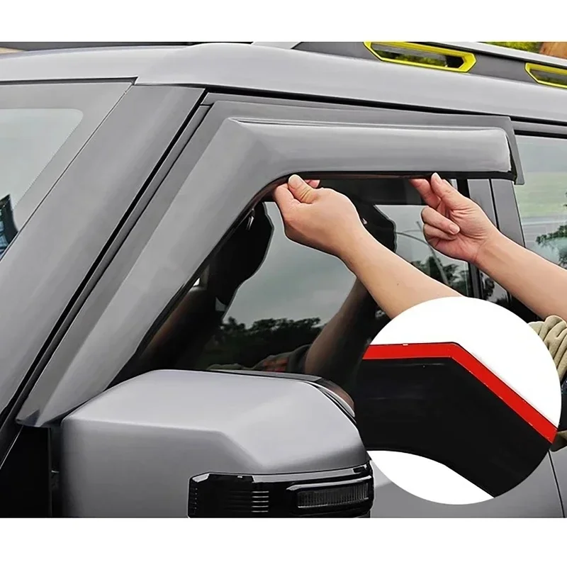 4/6pcs Car Side Window Wind Deflectors Vent Visors Sun Wind Rain Shield for Chery Jetour Traveler T2 2023 2024