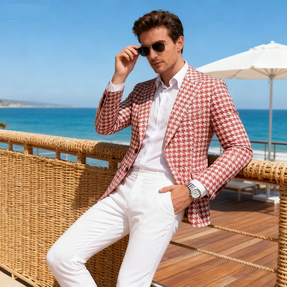 

Men's Solid Style Blazer Smart Casual Wedding Business Tuxedo Jacket Formal Best Man Dress Suit Jacket