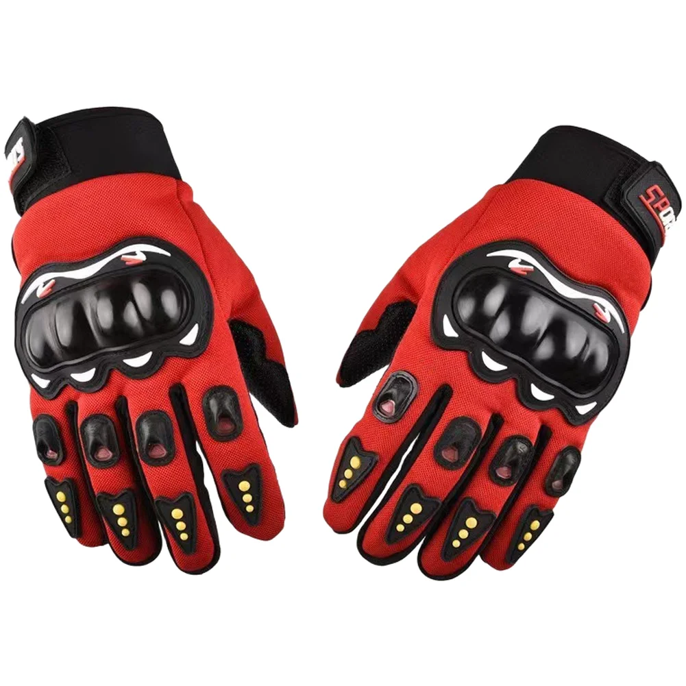 Motorcycle Riding Gloves Constructed from Performance Nylon with Palm Traction Surface and Protective Back Panel