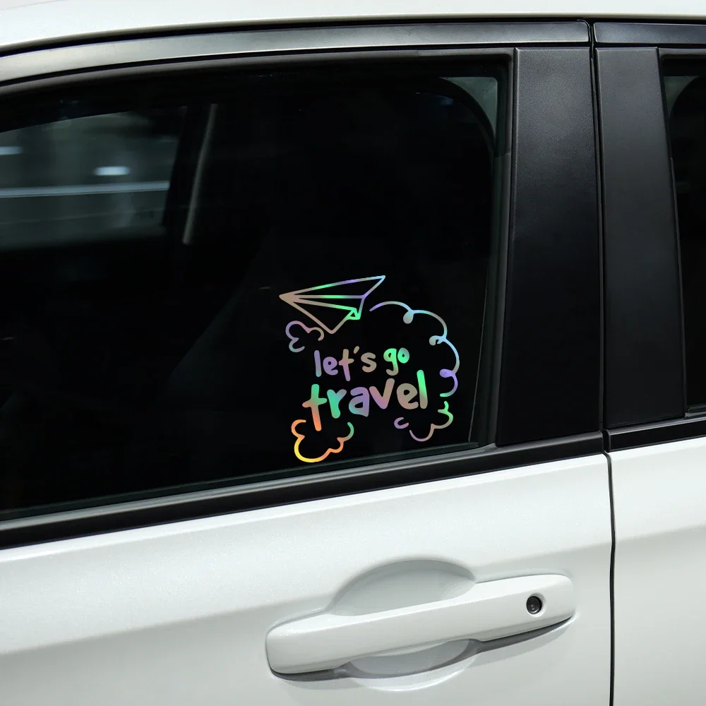 

Наклейка на автомобиль «Пойдем путешествовать», водонепроницаемая, для кузова, бампера, капота, виниловая, самоклеящаяся, для декора авто, аксессуары