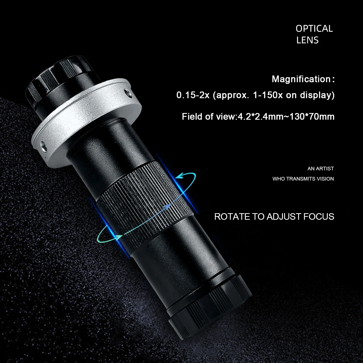 Imagem -05 - Microscópio Industrial C-mount Câmera Digital 1080p 4k Full hd Via Usb-c Medição Pcb Solda Reparo de Telefone Lente 150x