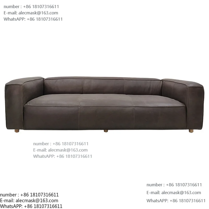 

The first layer of cowhide bread three-person sofa business living room sofa leather