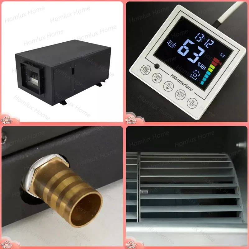 138L D Commercial Ceiling Mounted Swimming Pool Dehumidifier Industrial Dry Room Dehumidifier High Capacity Energy Efficient