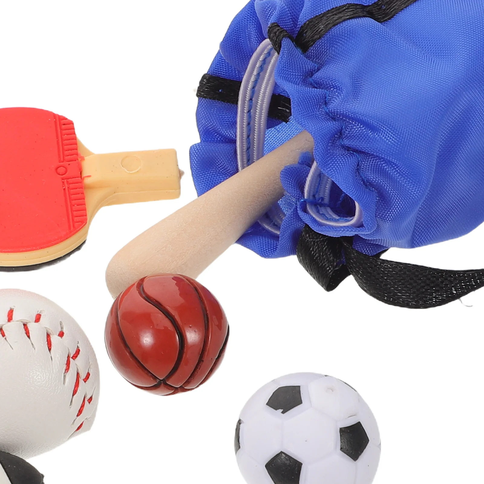 1 set 1 Set Miniature Sports Set For Dollhouse Includes Mini Jump Rope Basketball Soccer Baseball Football Realistic Scale Play