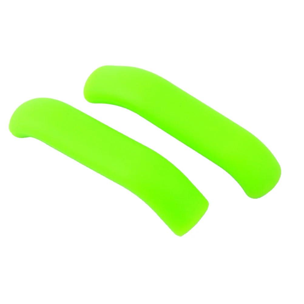 زوج واحد من مقابض مقود الدراجة من السيليكون غطاء فرامل واقي مريح وممتص للصدمات جبل أخضر