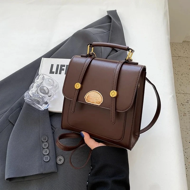 Simple New Trendy Handbag JK PU Messenger Bags Japanese Fashion Uniform Backpacks for Women All Match Black Bags Satchels Bolsa