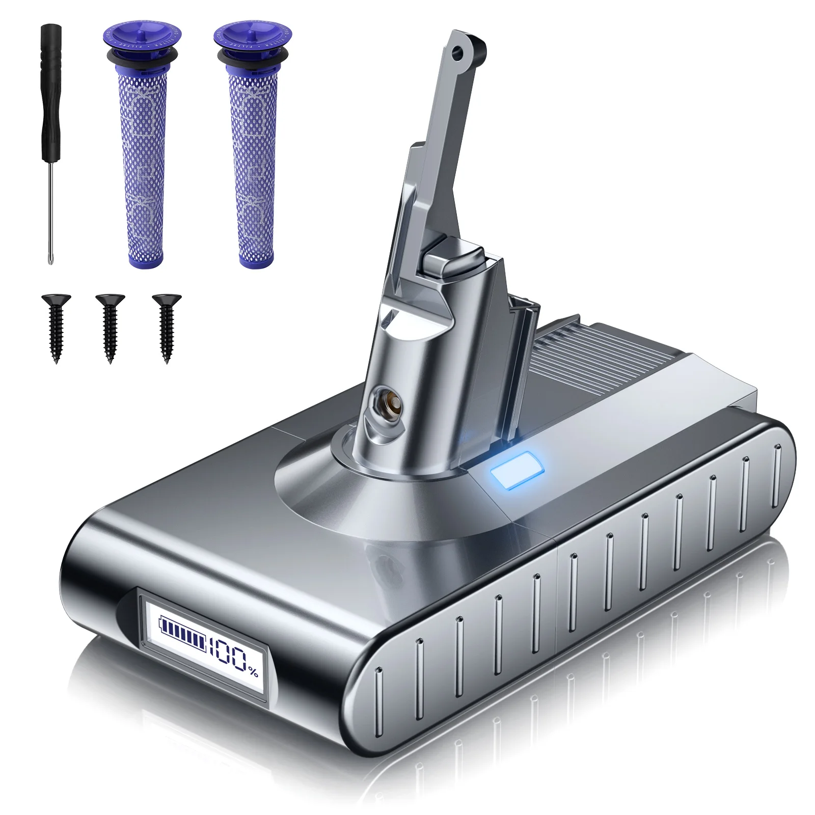 21.6V Voor Dyson V8 6000mAh Batterij 21700 Mobiele V8 Absolute Handstofzuiger Voor Dyson V8 SV10 Oplaadbare batterij - afbeelding 2