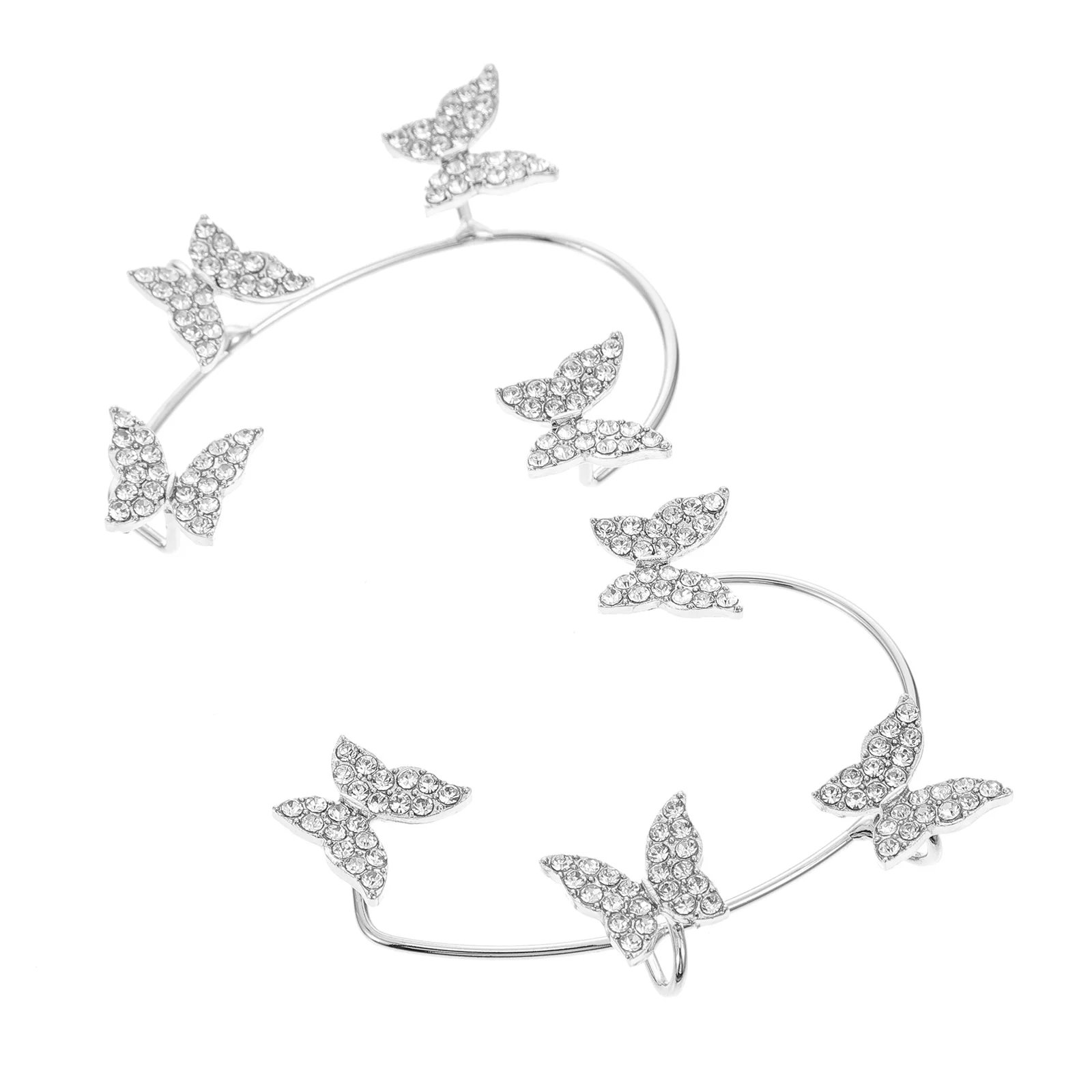 

Butterfly Ear No Piercing Cuff Earrings Women Alloy No Piercing Ear Clip Jewelry Elegant Gift Decor Wedding Party Dance