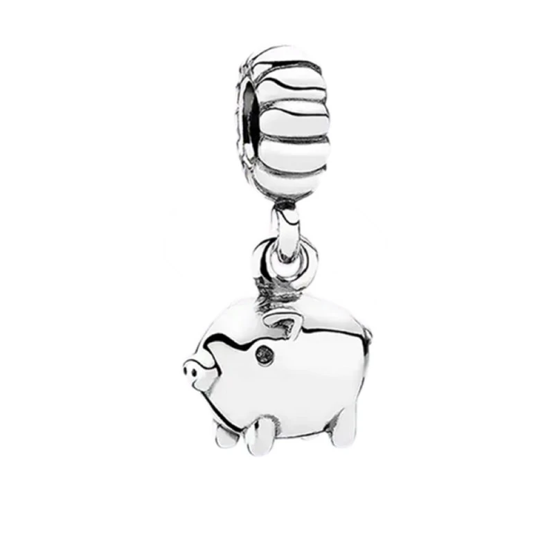 Classics The 12 Chinese Zodiacs Dangle Charm Mouse Sheep Dragon Fit Original 925 Sterling Silver Bracelet Jewelry Gift