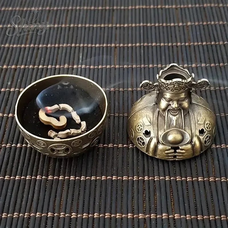 سبيكة معدنية إله الثروة مبخرة صغيرة زخرفة غرفة المعيشة الديكور ديكور المنزل