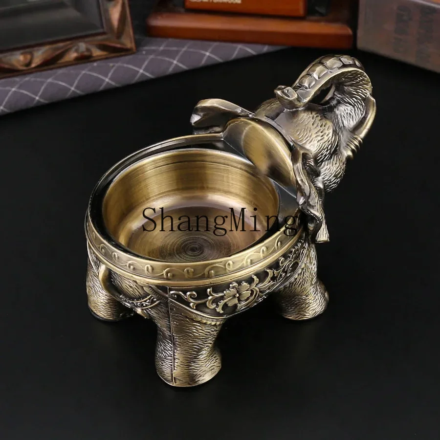 

CLL incense burner ashtray zinc alloy creative metal living room decoration elephant animal home shape light luxury