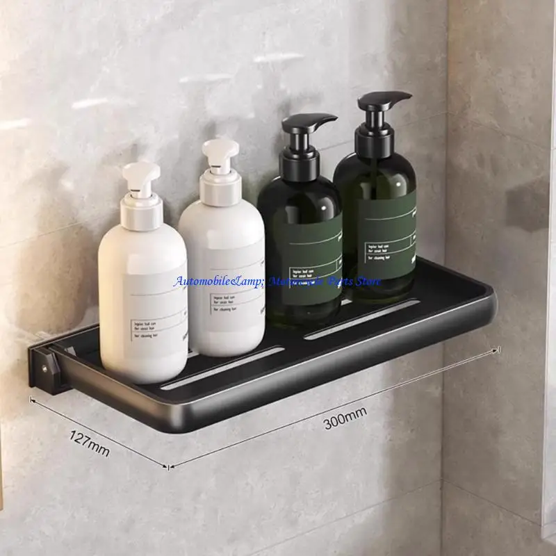 H7BD الجدار الجرف القابل للطي ، 12/16 بوصة الحمام قابلة للطي أقواس رف رف الجدار المنظم للمساحة الصغيرة