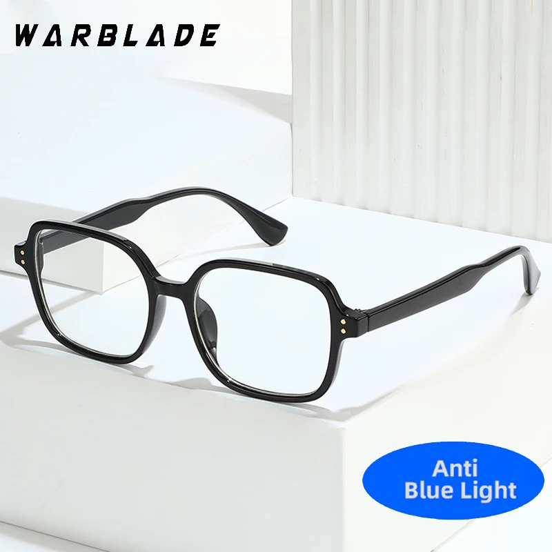 

Square Anti Blue Light Glasses Computer Goggles Fashion Rivets Frame Eyeglasses Blue Rays Blocking Eyewear Vision Care Glasses