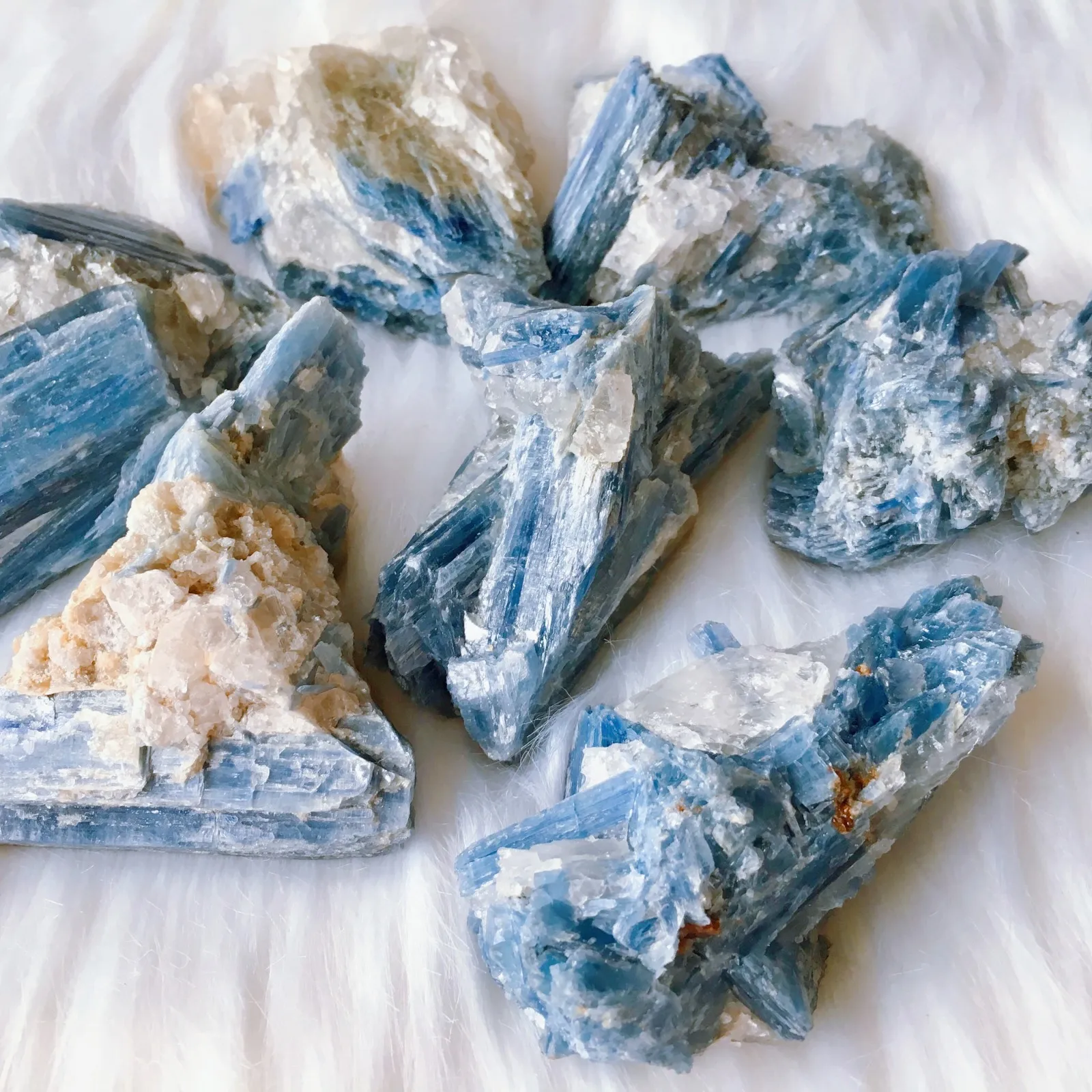 Kyanite Rough，Psychic Abilities Rare Blue Crystal, Natural Blue Kyanite Crystal, Mineral Specimen Creative Gifts, Energy Home De