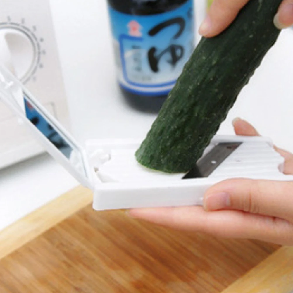 

Cucumber Slicer Tool Kitchen Vegetable Cutter Slicer Beauty Facial Mirror Stainless Steel Blade Fruit Chopper Abs