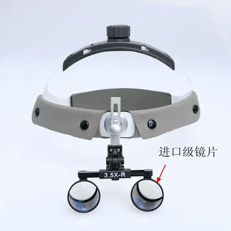 Oral magnifying glass surgery, head-mounted dental magnifying glass 2.5 times 3.5 times, facial features