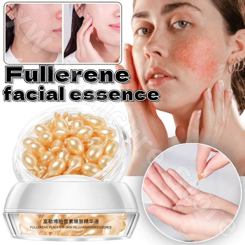 

Fullerene Placenta Rejuvenating Essence 30 Capsules Moisturizing and Hydrating Improving Dull Skin and Repairing Large Pores