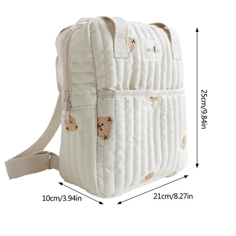 U13F Borsa da viaggio per pannolini per bambini capacità con ricamo elegante e comoda cintura fissaggio per
