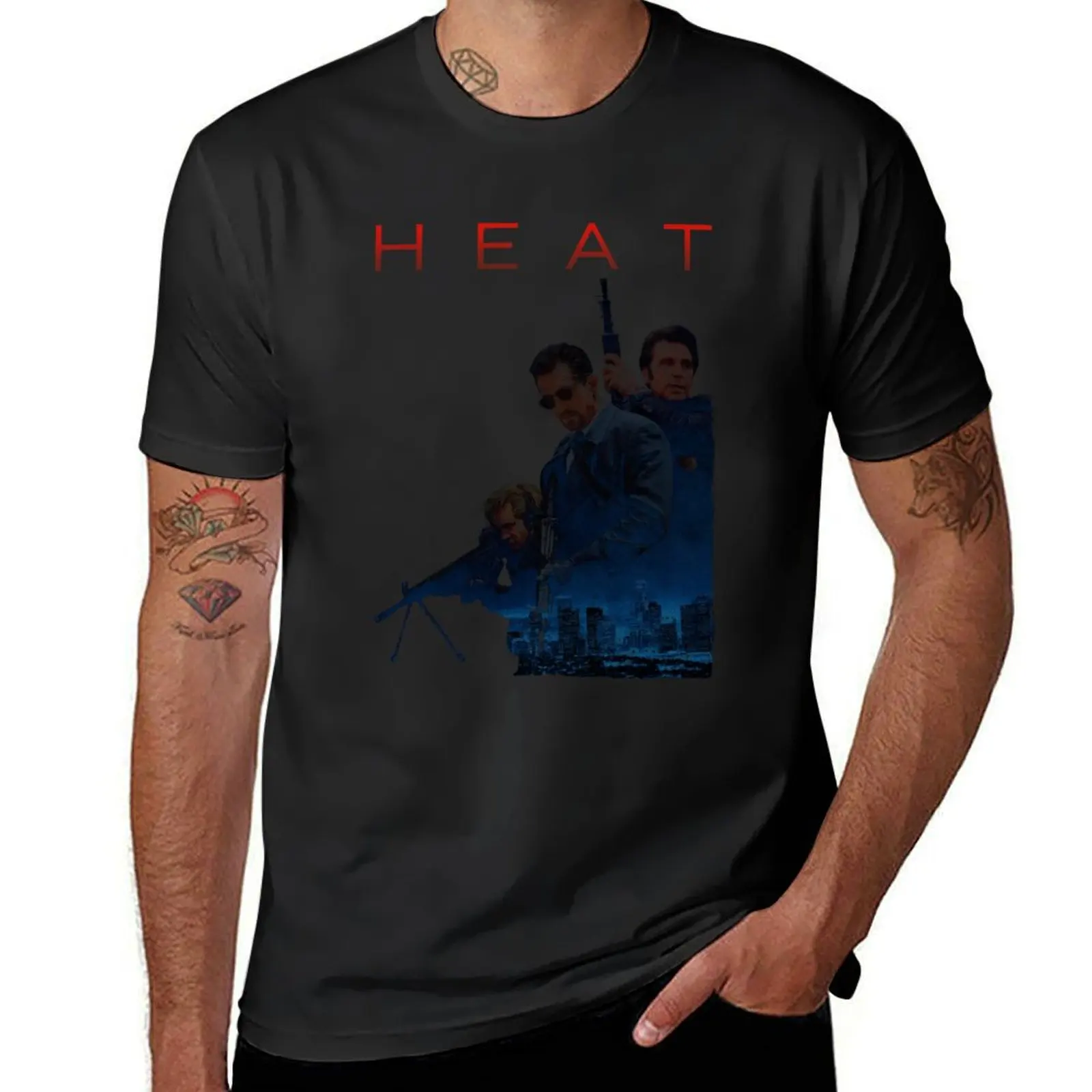 Постер фильма HEAT Ver. 1 - футболка Al Pacino Robert De Niro, эстетичная одежда, бутик одежды на день Святого Валентина, мужская одежда