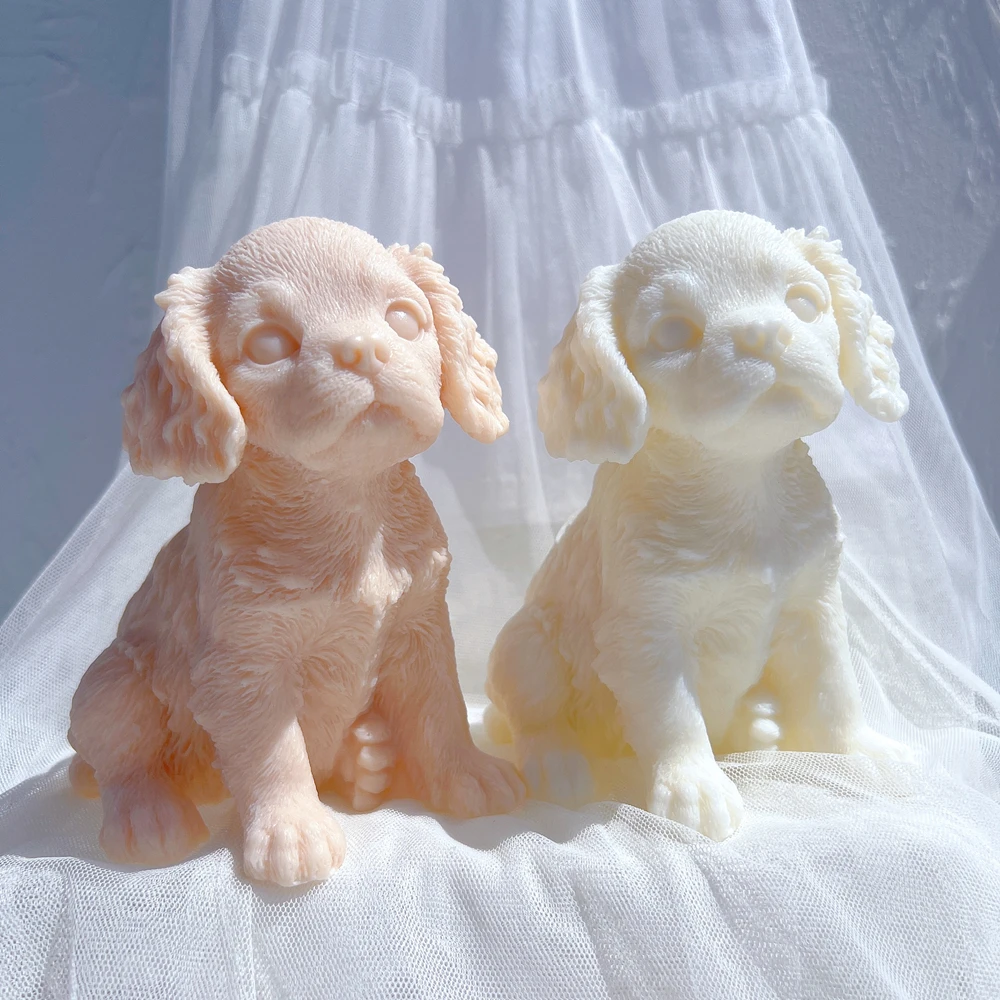 King Charles Puppy Candle Mold Animal Puppies Soy Wax Silicone Mould Dog Lover Home Decor