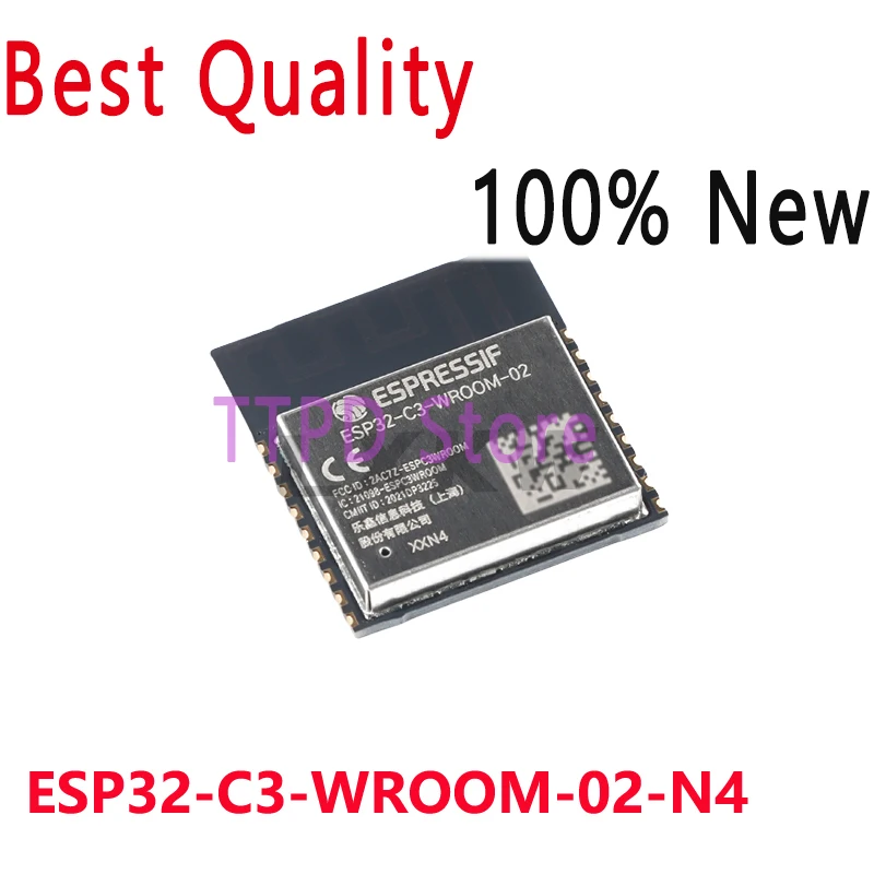 1/PCS New Original ESP32-C3-WROOM-02-N4 2.4GHz WiFi+ Bluetooth BLE5.0 Wireless Module Module In Stock