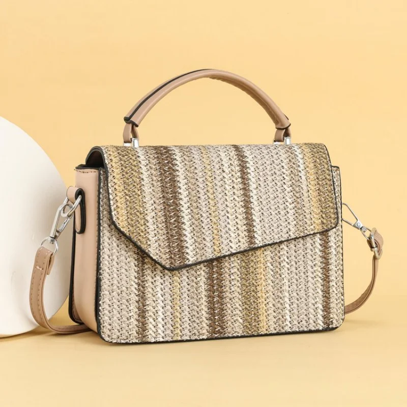 Tas Selempang Wanita Model Convertible Elegan, Terinspirasi Desainer, Bahan Kulit, Pegangan Atas, Tali Selempang Panjang