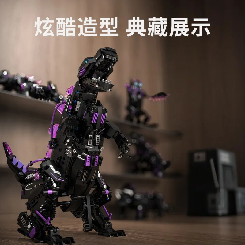 Novo t1101 1000 pçs técnico mecânico besta blocos de construção modelo dinossauro tijolos montagem brinquedos diy para crianças presente conjunto