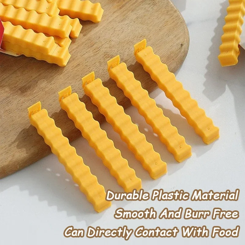 1-24 قطعة الفرنسية فراي على شكل مشبك للغلق بإحكام المغناطيسي شفط الثلاجة ملصق مشبك للغلق بإحكام للوجبات الخفيفة التوابل حقيبة بلاستيكية #5