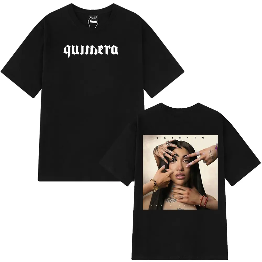 Singer Maria Becerra Quimera Album Fashion Graphics T-shirt Men Women Oversized T-shirt Casual Cotton Aesthetic Trendy T-shirts