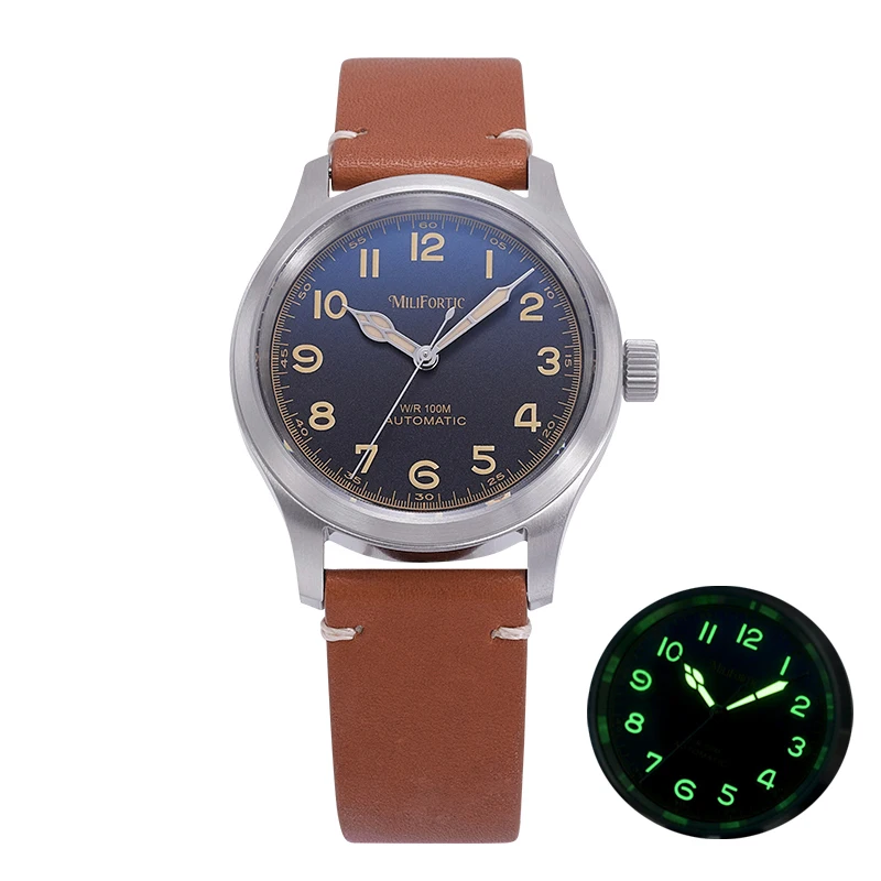 

Milifortic Field Watches Automatic Mechanical NH38 Movement 39mm Military Sapphire Crystal 10Bar reloj de hombre automático
