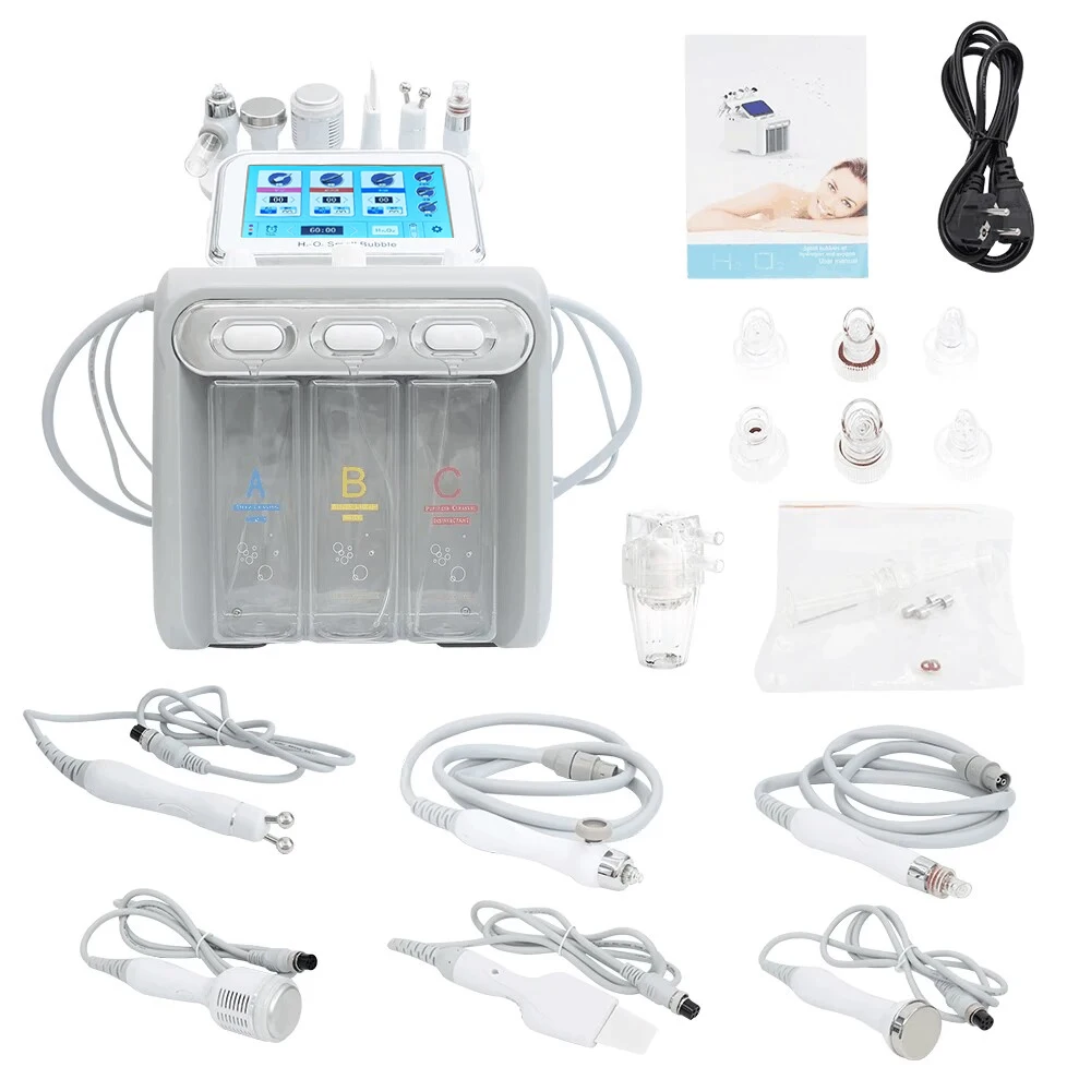 6 w 1 Hydro Water Oxygen Jet Peel Machine Oxy Spray Facial Machine Cleaning RF Lifting Dermabrasion Skin Care Beauty Device Spa