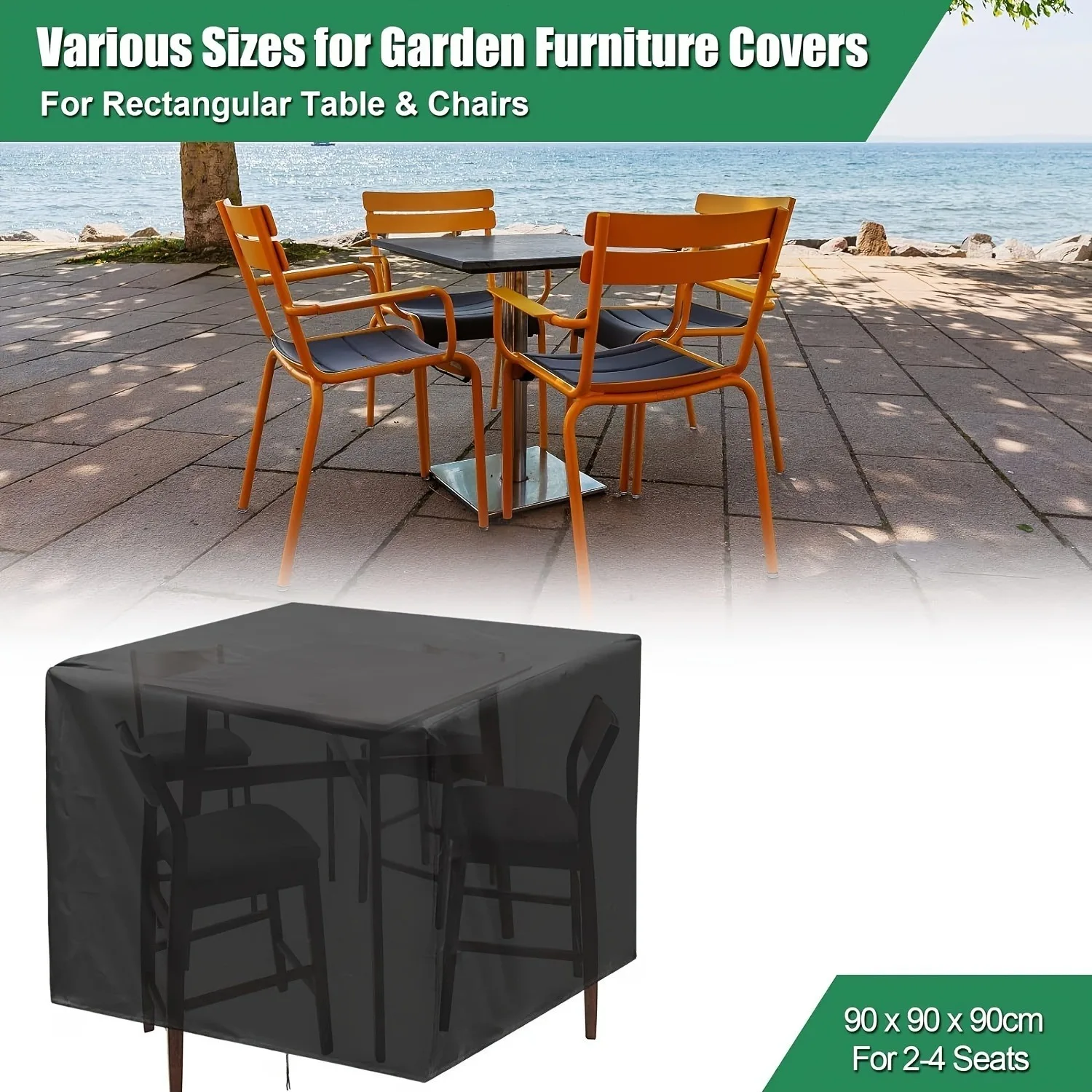 Heavy-Duty 210D Outdoor Garden Furniture Cover - Waterproof Shield for Chairs Sofas Tables Multiple Size Options Available